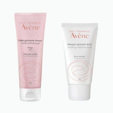 Avène Peeling Gel en Gezichtscrème Masker Routine Kit